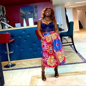 COPY - Vintage African Print long skirt